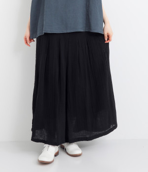 コットンWガーゼガウチョパンツ