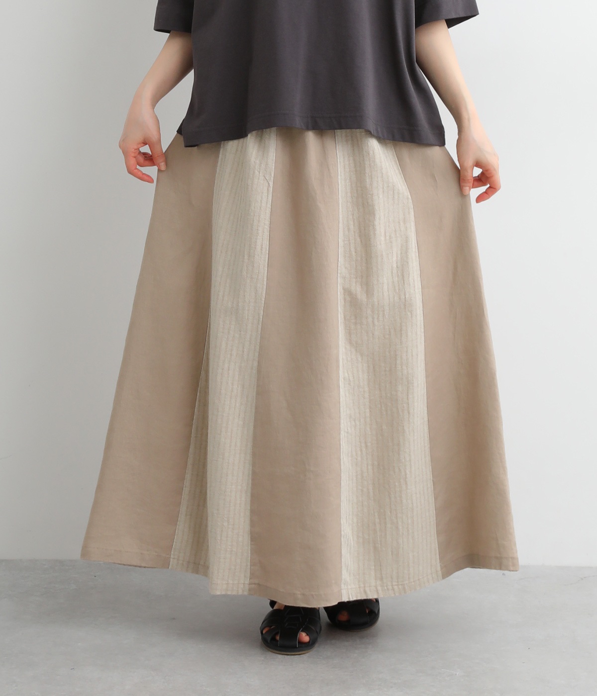 新品】GALERIE VIE ウールIラインスカート ベージュ36¥23100 新品】GALERIE VIE ウールIラインスカート ベージュ36¥23100