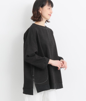 裏毛デニムリブチュニック