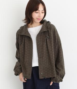 コットンサークルレースフードブルゾン