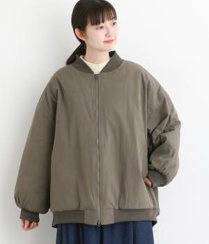 コットンナイロンワッシャーリブ付ブルゾン