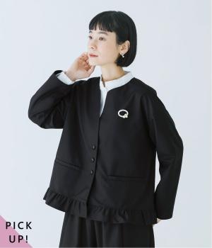 別注｜裾フリルジャケット(ブラック-M)