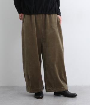 コットン別珍ワイドコクーンパンツ