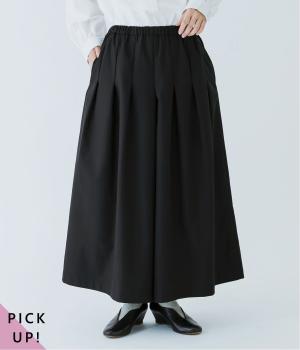 別注｜タックワイドパンツ(ブラック-L)