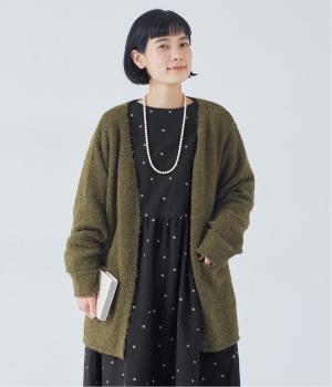 天竺ミックスニットカーディガン