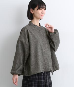 ホームスパン裾リボンシャツ