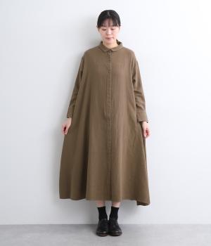 リネンコットンスラブシャツワンピース