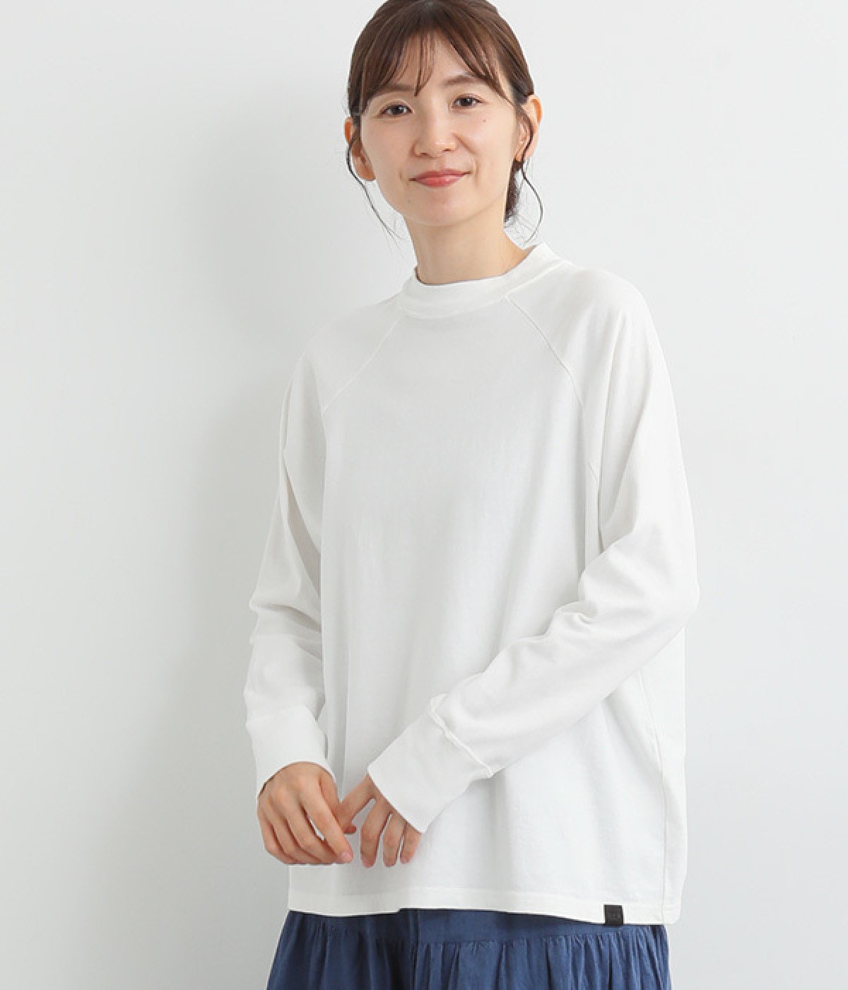ラグランロングTシャツ(ホワイト-ONESIZE)