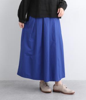 コットンタイプライタータックフレアスカート