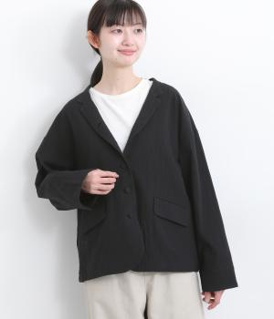 コットンシャンブレージャケット(ブラック-F)