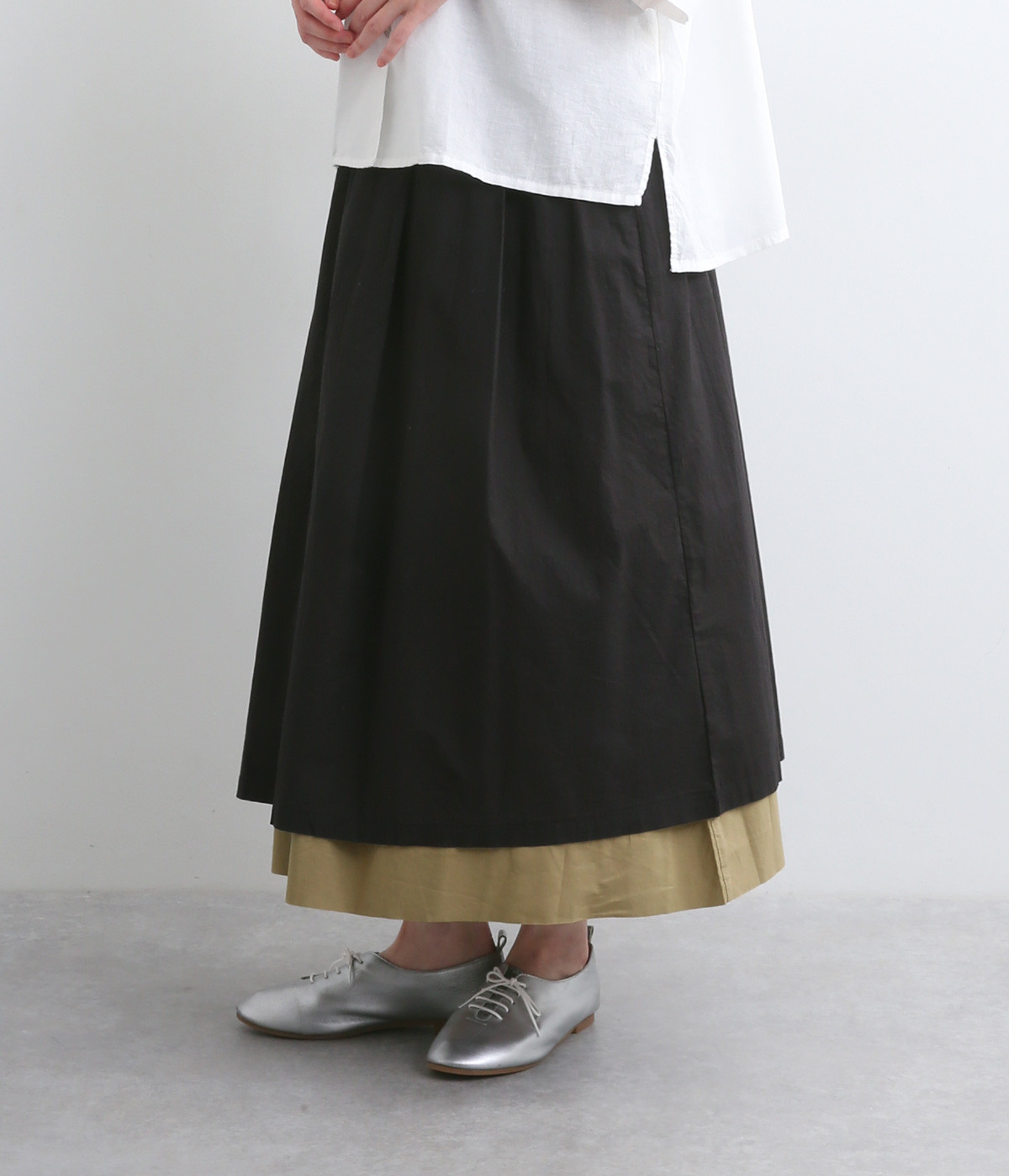gauze# コットンリネンリバーシブルスカート 【公式通販】