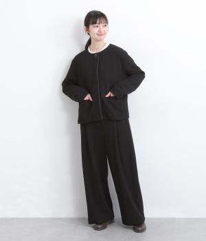 ミラノリブジャージセットアップ(ブラック-F)