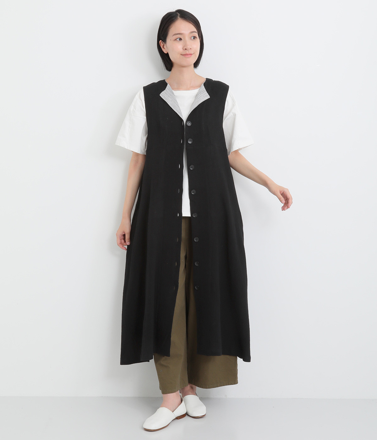 Gauze コットンリネンワンピース