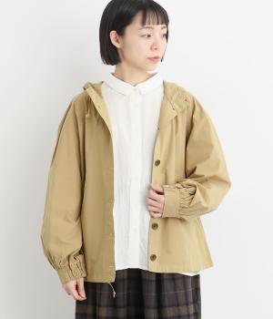 コットン平織ジャケット(ベージュ-F)