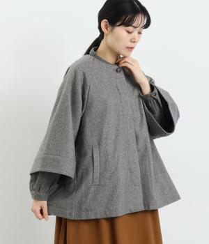 ウール混　フラノコート