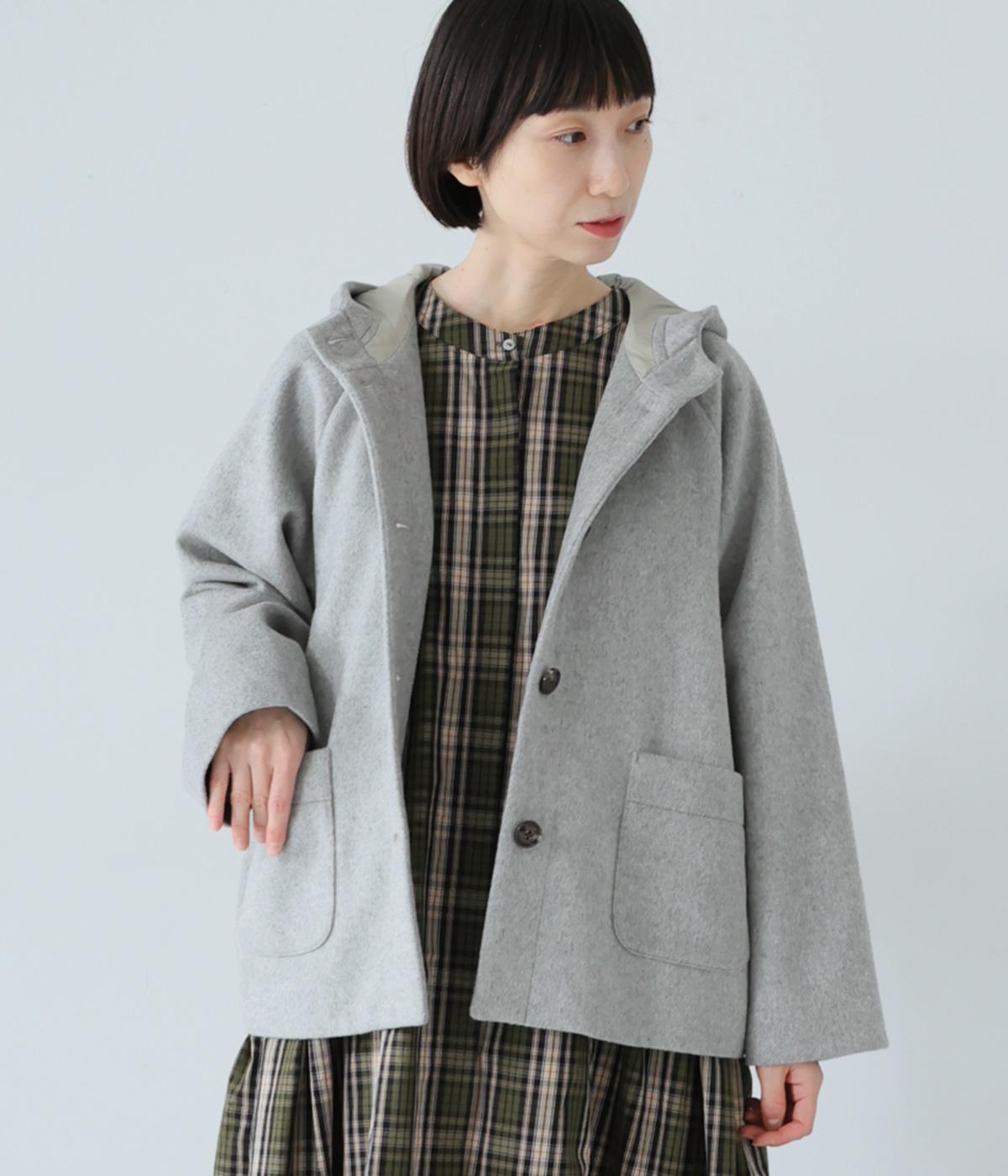 ビーバークロス フード付きコクーンコート（le ciel）の商品詳細