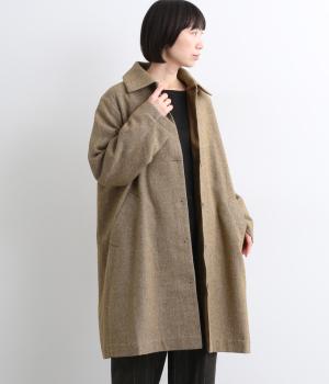 カラーツイード　ロングコート