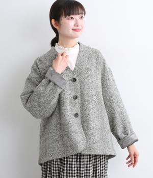 ツイルネップ起毛　ショートコート