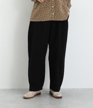 コットンツイル微起毛ゆったりパンツ(ブラック-F)