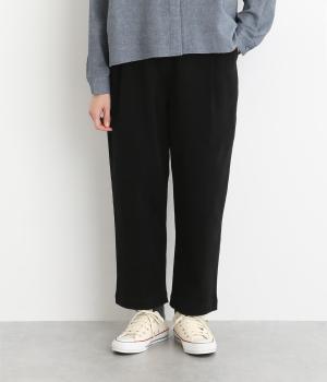 コットン微起毛ストレッチツイルパンツ(ブラック-F)