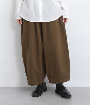 コットンツイルテーパードパンツ(ブラウン-F)