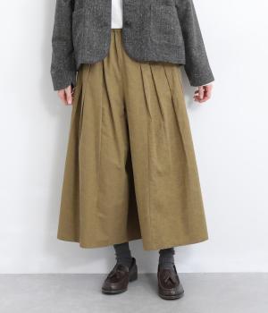 コットンフラワープリントワイドパンツ