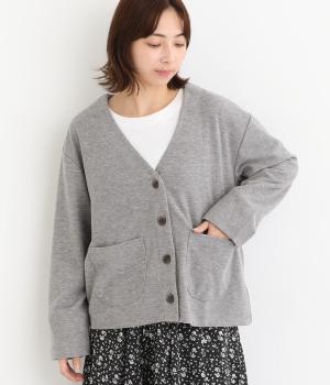 微起毛ジャージーカーディガン