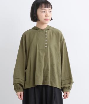 コットンクレープチュニックプルオーバー