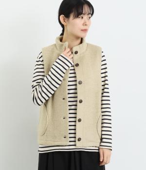 ループヤーンカットソー　ハイネックベスト