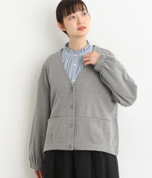 コットン混ジャージーカットソー　ジャケットカーディガン