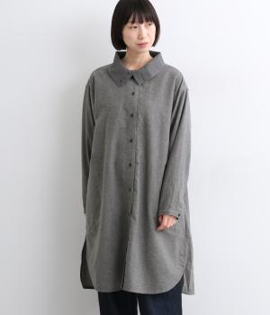 コットン平織微起毛　チュニックワンピース