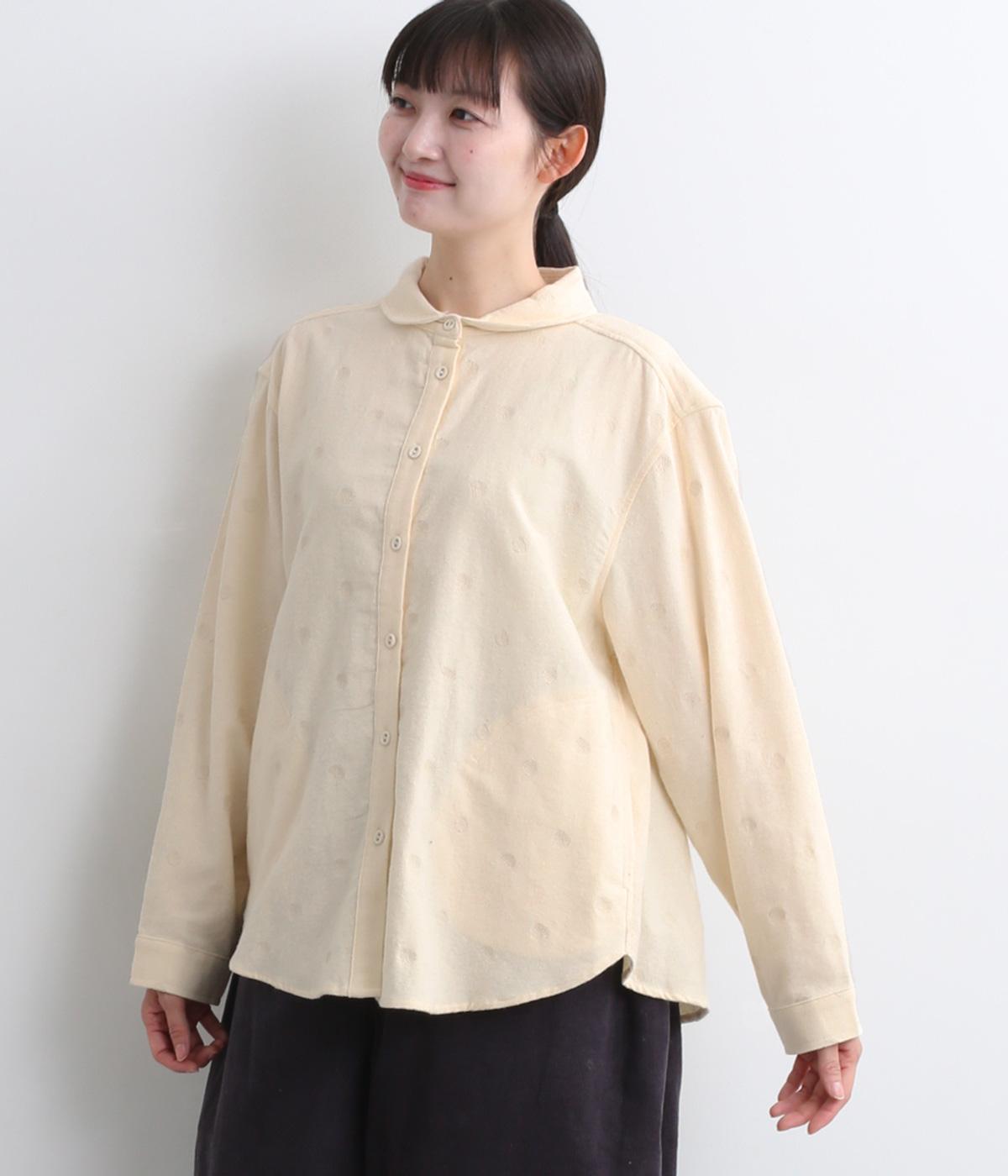 ドット刺繍　ブラウス(アイボリー-F)