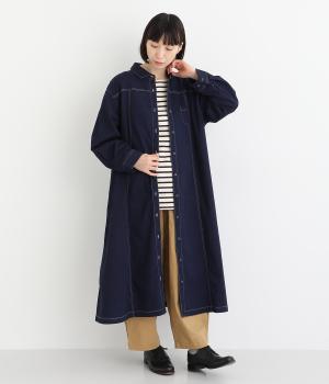 コットンストレッチデニムワンピース