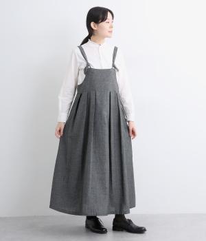 ツイード調平織ジャンパースカート