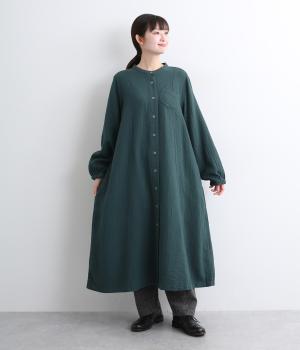 ダブルガーゼワンピース(グリーン-F)