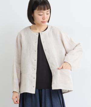 リネン100　 平織りジャケット