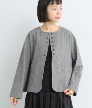 コットンシャンブレー　ジャケット