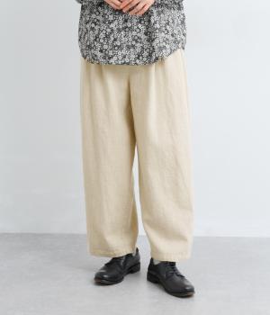 コットンリネン　綾織パンツ