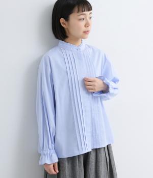 コットンソフトツイルフリルブラウス