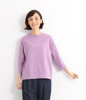 ムラ糸7分袖プルオーバー