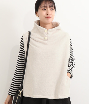 ガーゼ裏毛ベスト(オートミール-ONESIZE)