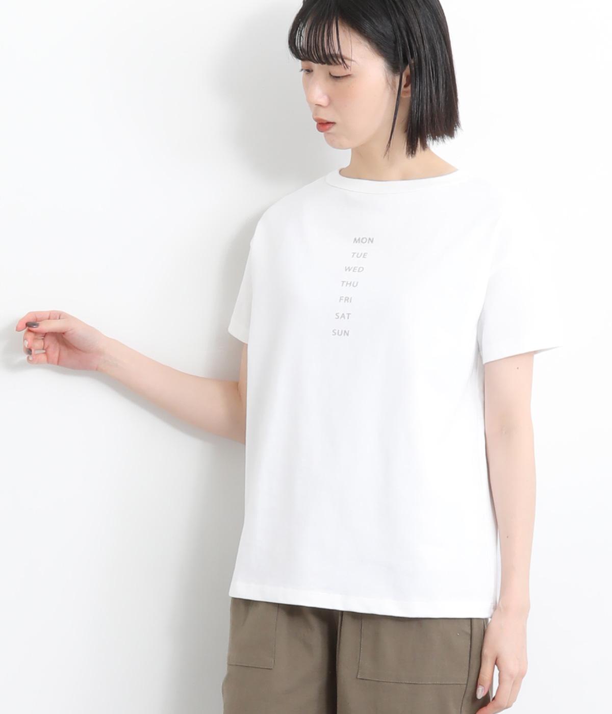 USオーガニックコットン2wayロゴワイドプルオーバー(ホワイト×グレー-ONESIZE)