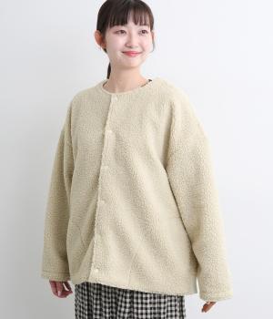 もこもこプードルパイルブルゾン(ベージュ-F)