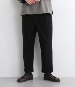ウーレットソフトストレートパンツ(ブラック-L)