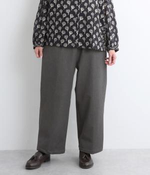 デニムワイドパンツ(グレー-M)