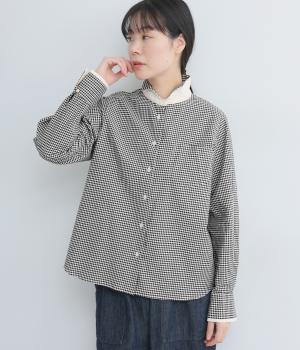 オーガニックコットンオックスイタリアンカラーシャツ