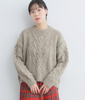 ウールペルーニット 手編みプルオーバー