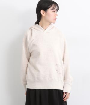 コットンガーゼ裏毛フーディプルオーバー(オートミール-F)