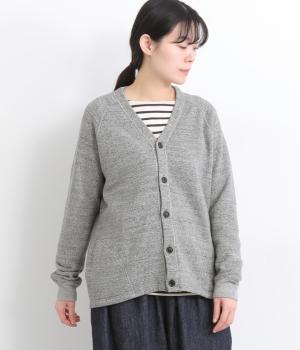コットンガーゼ裏毛カーディガン