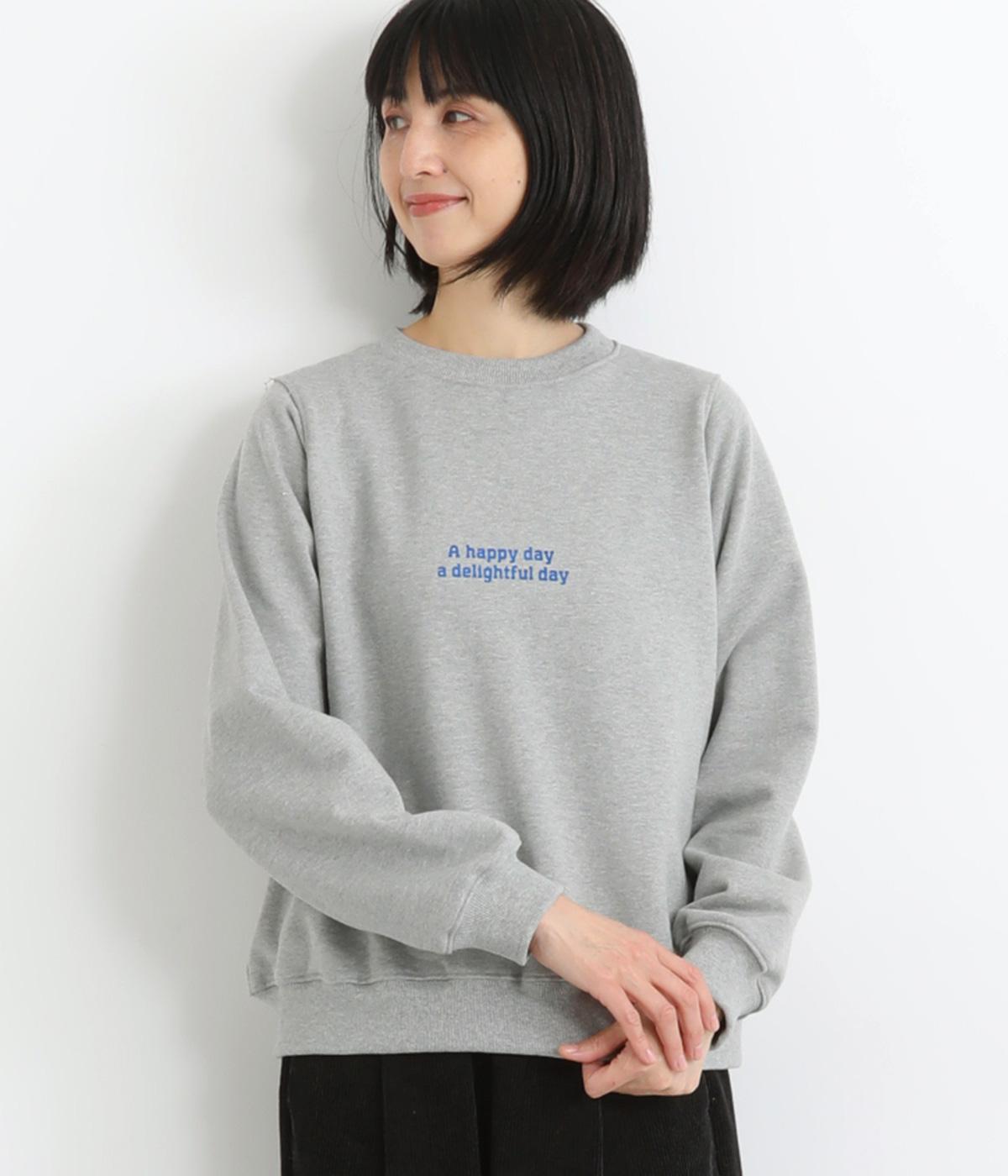 コットンパシフィック裏毛ロゴプルオーバー(グレー-F)